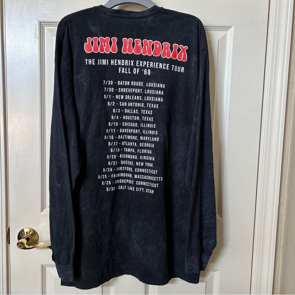 Authentic Hendrix Live in Concert Tour Long Sleeve Shirt size 2XL - Picture 2 of 6